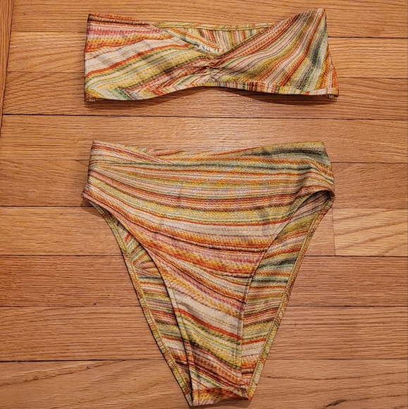 FRANKIES BIKINIS DISCO YELLOW BIKINI SET - Picture 3 of 7